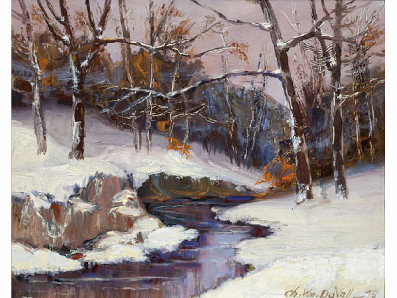 Appraisal: CHARLES WILLIAM DUVALL AMERICAN - Creek in Winter oil on