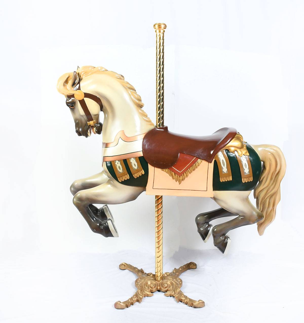 Appraisal: CARVED RICHARD PALUMBO CAROUSEL HORSE The horse was carved by