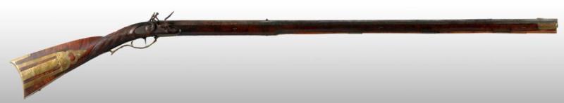 Appraisal: Kentucky Rifle Description OL BL - TB Octagonal LM Flintlock