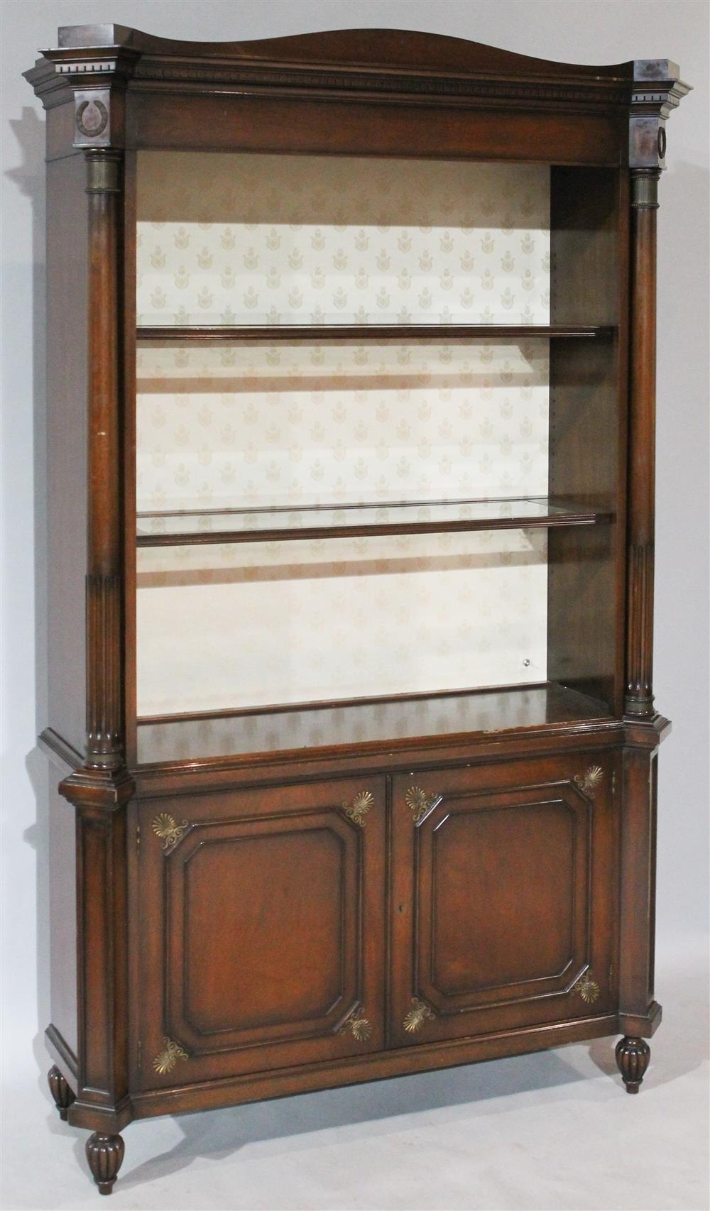 Appraisal: DELL'AIRA STEA GEORGIAN STYLE TWO PIECE CABINET New York company