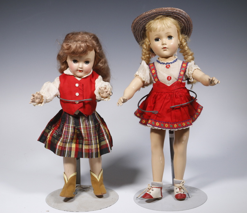 Appraisal: S IDEAL DOLLS Fully jointed composition bodies in original clothing