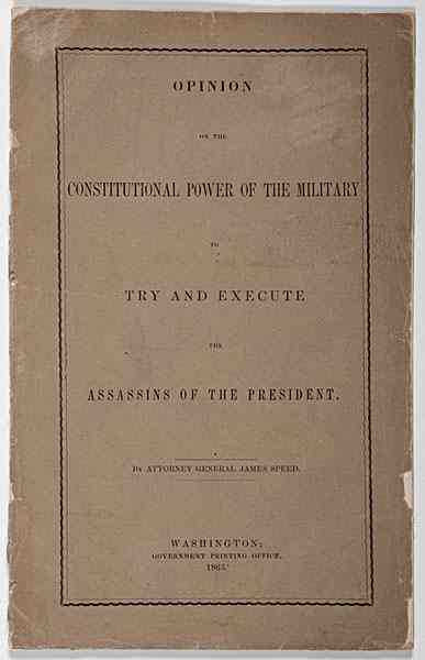 Appraisal: James Speed's Opinion of the Constitutional Power Speed Attorney General