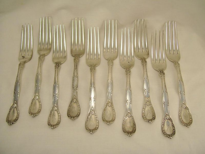 Appraisal: Gorham Old Colony-old Dinner Forks Ten sterling dinner forks Selling