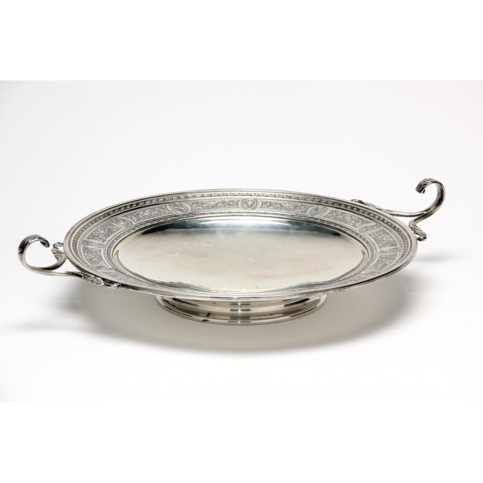 Appraisal: International Wedgwood Sterling Silver Tazza with double applied acanthus scroll