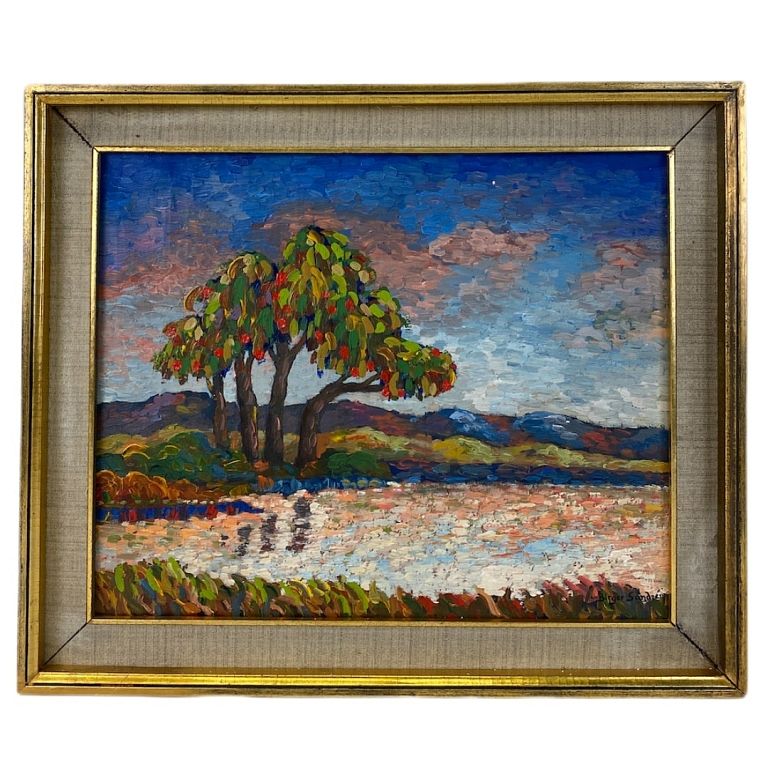 Appraisal: Impressionistic Oil Painting Impressionistic Oil Painting Signed Measures inches high