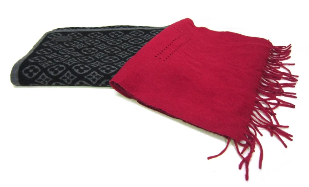 Appraisal: TWO LOUIS VUITTON CASHMERE SCARVES TWO LOUIS VUITTON CASHMERE SCARVES