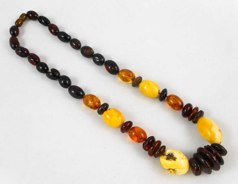 Appraisal: MULTI COLOR NATURAL RUSSIAN BALTIC AMBER NECKLACE measuring - inches