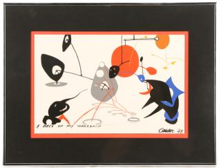 Appraisal: Calder A Piece of My Workshop Lithograph Alexander Calder American