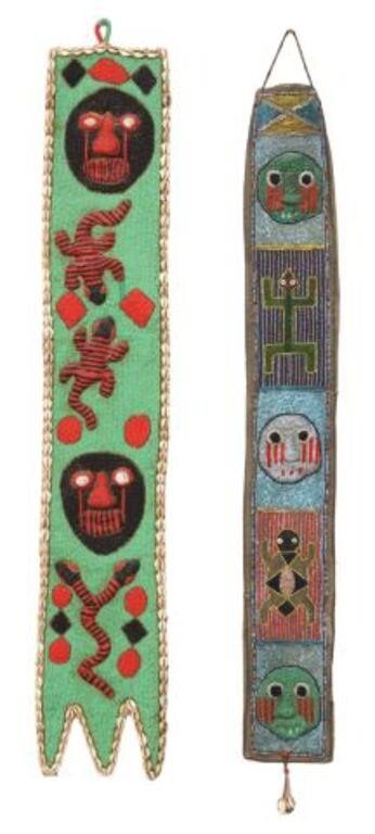 Appraisal: lot of African beaded hanging textiles possibly Yoruba people having