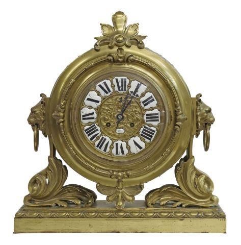 Appraisal: French patinated bronze mantel clock Raingo Freres Paris th c