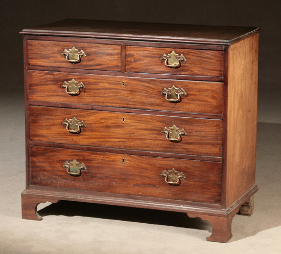 Appraisal: George III Mahogany Chest of Drawers Late th Century Top