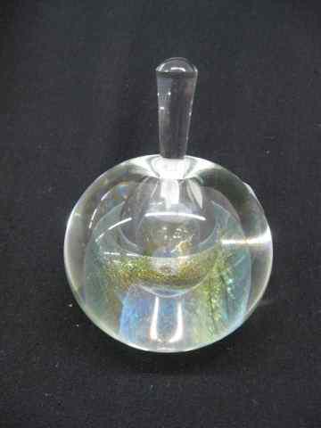 Appraisal: R W Stephens Art Glass Perfume Bottle iridescent interior decoration