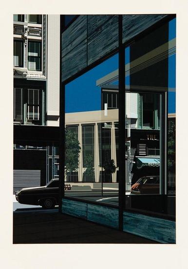 Appraisal: Richard Estes b restaurant near lincoln center silkscreen printed in