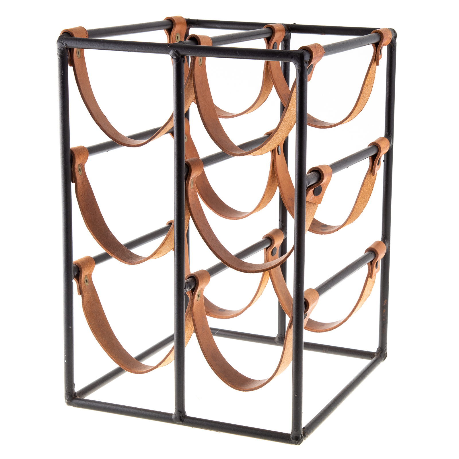 Appraisal: ARTHUR UMANOFF WINE COUNTERTOP RACK Mis- th century forged metal