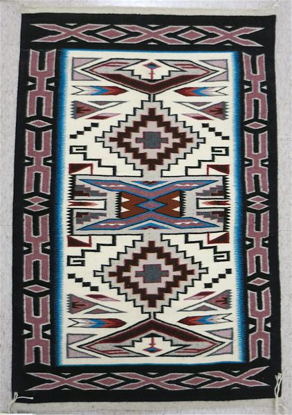 Appraisal: NAVAJO WEAVING by Sara George Teec-Nos-Pos area Arizona overall geometric