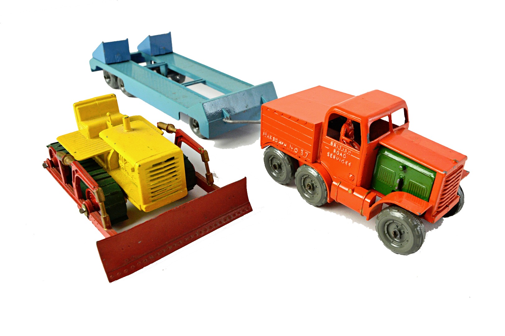 Appraisal: A rare Lesney Moko die-cast Prime Mover Trailer and Bulldozer