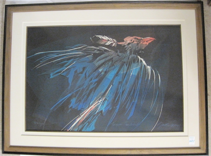 Appraisal: FRANK HOWELL COLOR MONOTYPE PRINT American - Turquoise Thunderbird x