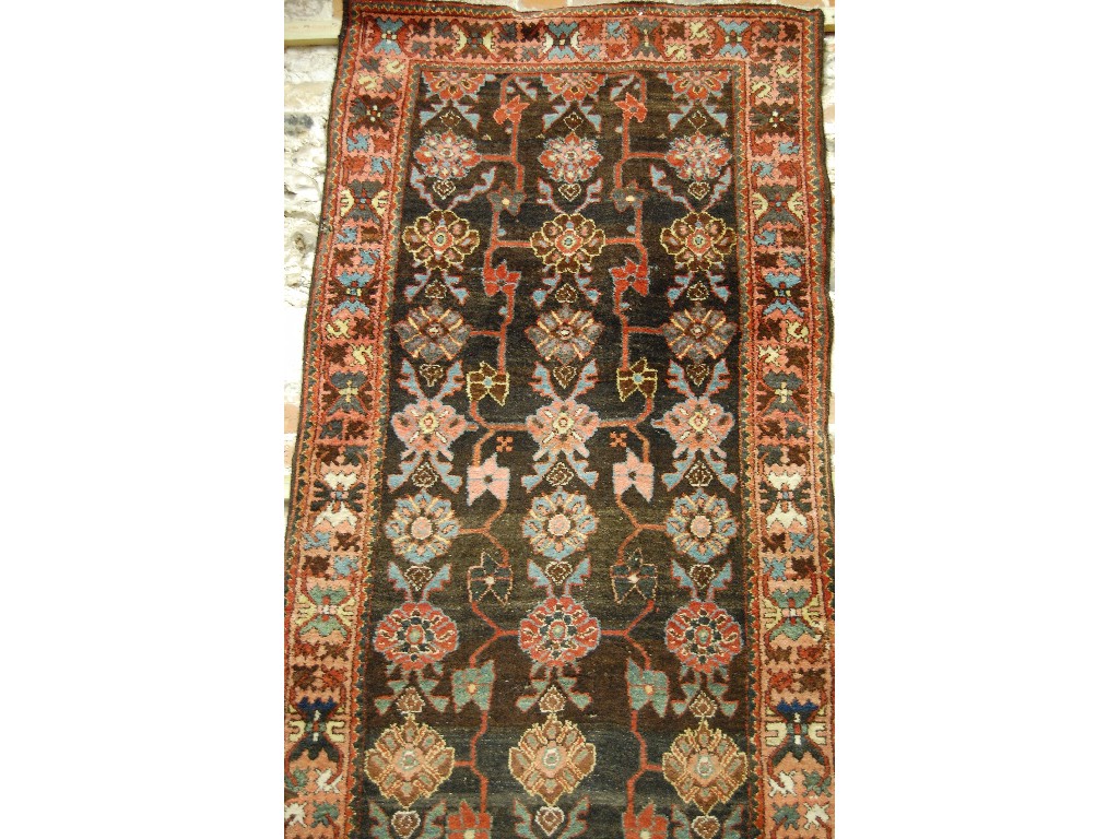 Appraisal: North West Persian runner brown ground c 's x