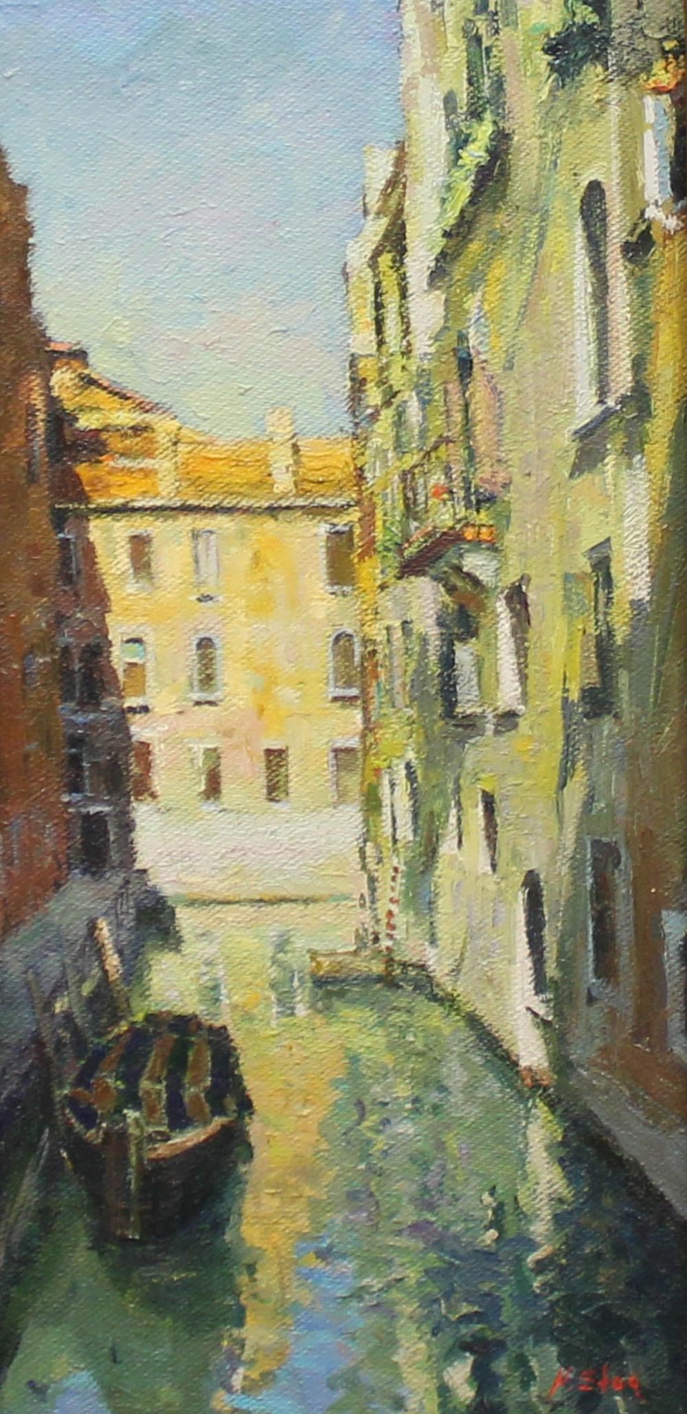 Appraisal: NICK STOQ United States st century oil on board Venice