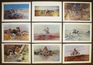 Appraisal: C M Russell color prints published by the Montana Historical