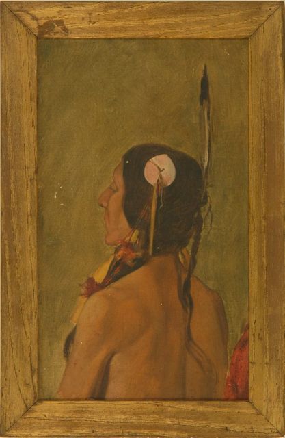 Appraisal: FRANCIS DAVIS MILLETAmerican - Portrait of a Native American Unsigned