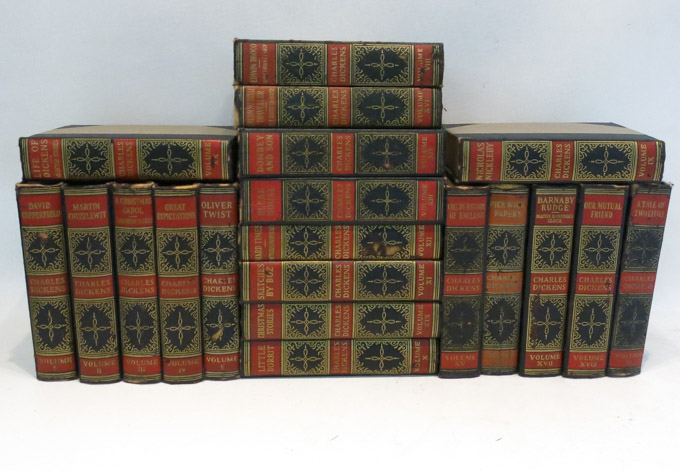 Appraisal: THE WORKS OF CHARLES DICKENS complete volume set published Books