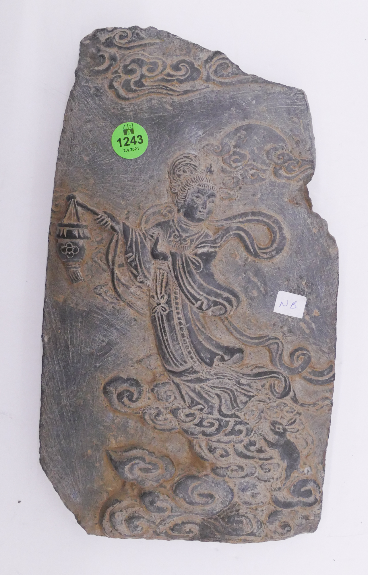 Appraisal: Old Chinese Carved Stone Guanyin Stele- x