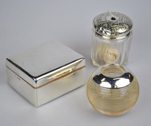 Appraisal: A late Victorian cigarette box London to w a glass