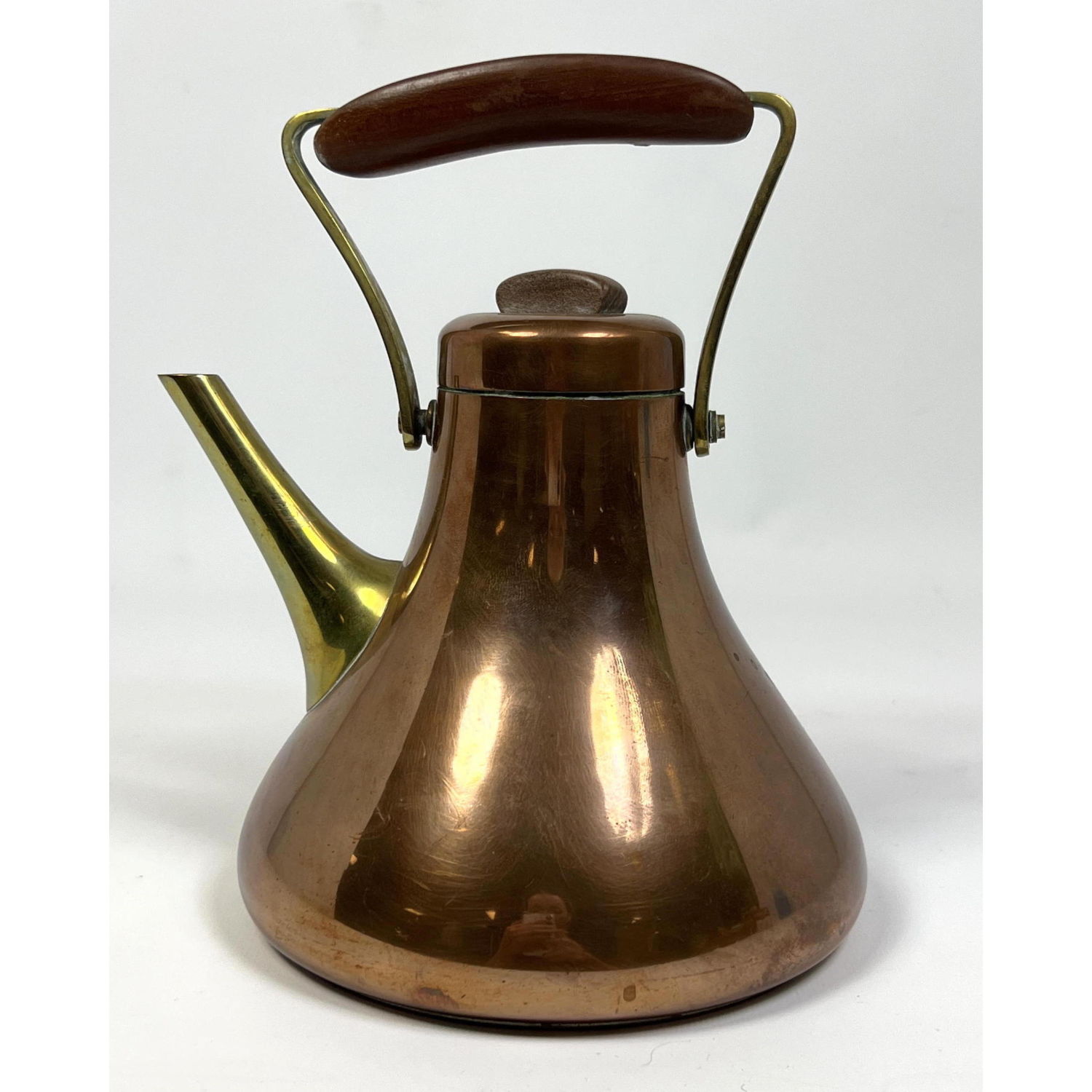 Appraisal: Wiener Werkstatte KARL HAGENAUER Copper Teapot Austria Copper teapot with