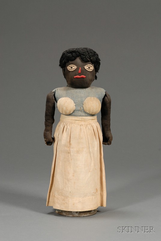 Appraisal: Stuffed Cotton and Wool Figure of a Black Woman America