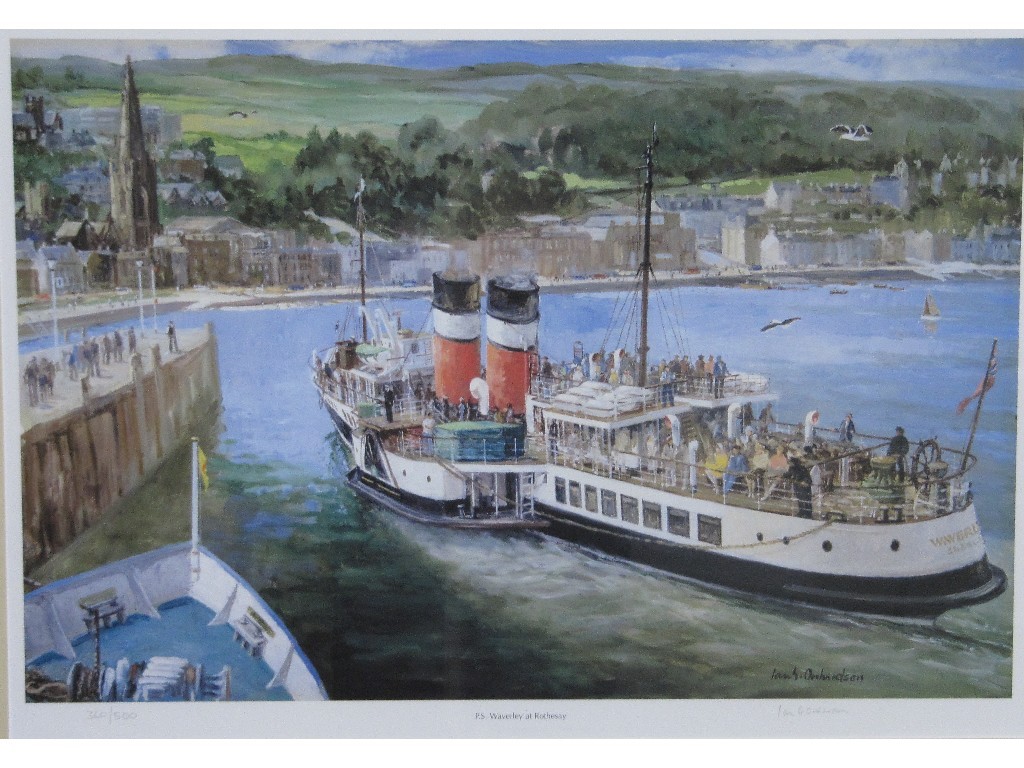 Appraisal: AFTER IAN G ORCHARDSON Limited Edition reproduction 'PS Waverley at