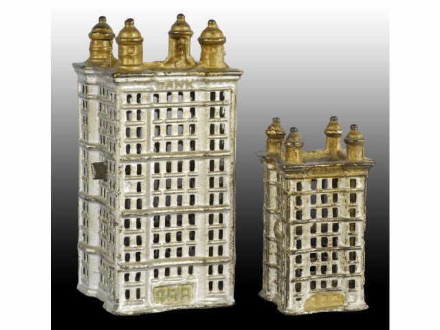 Appraisal: Lot of Cast Iron Skyscraper Still Banks Description Made by