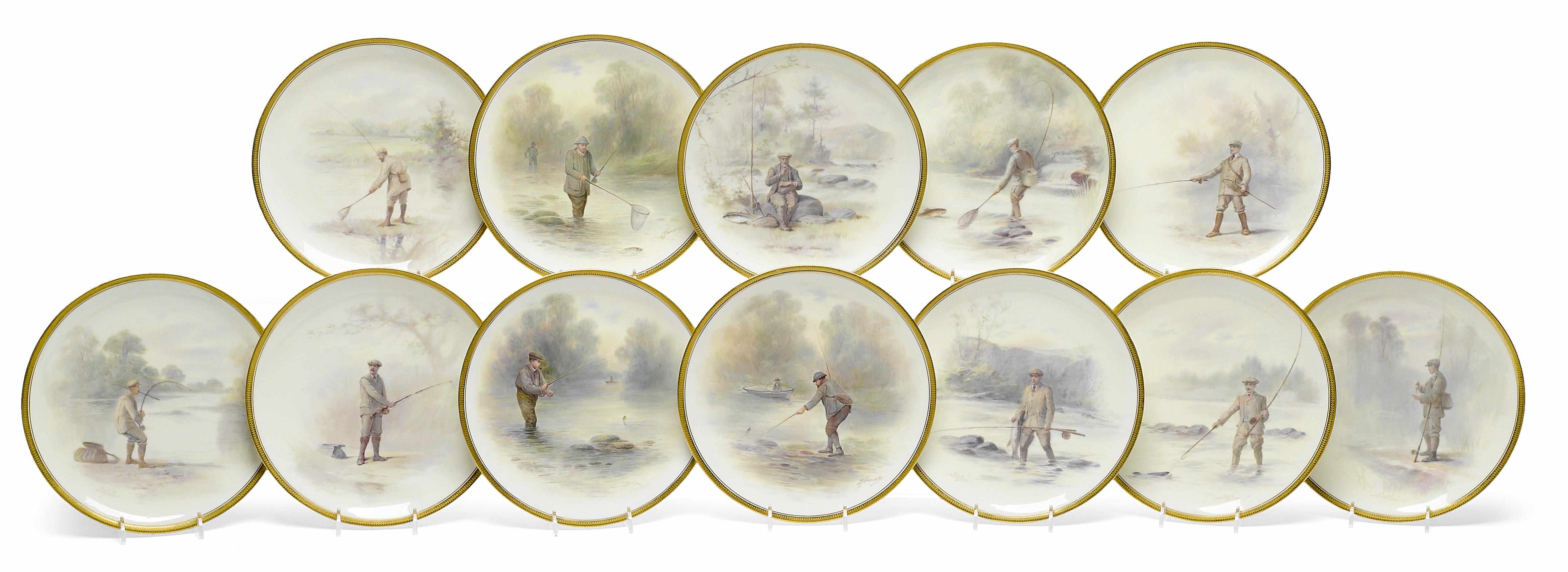 Appraisal: A set of twelve Royal Doulton porcelain cabinet plates of