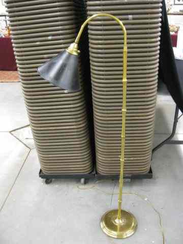 Appraisal: Brass Floor Lamp bamboo style ''