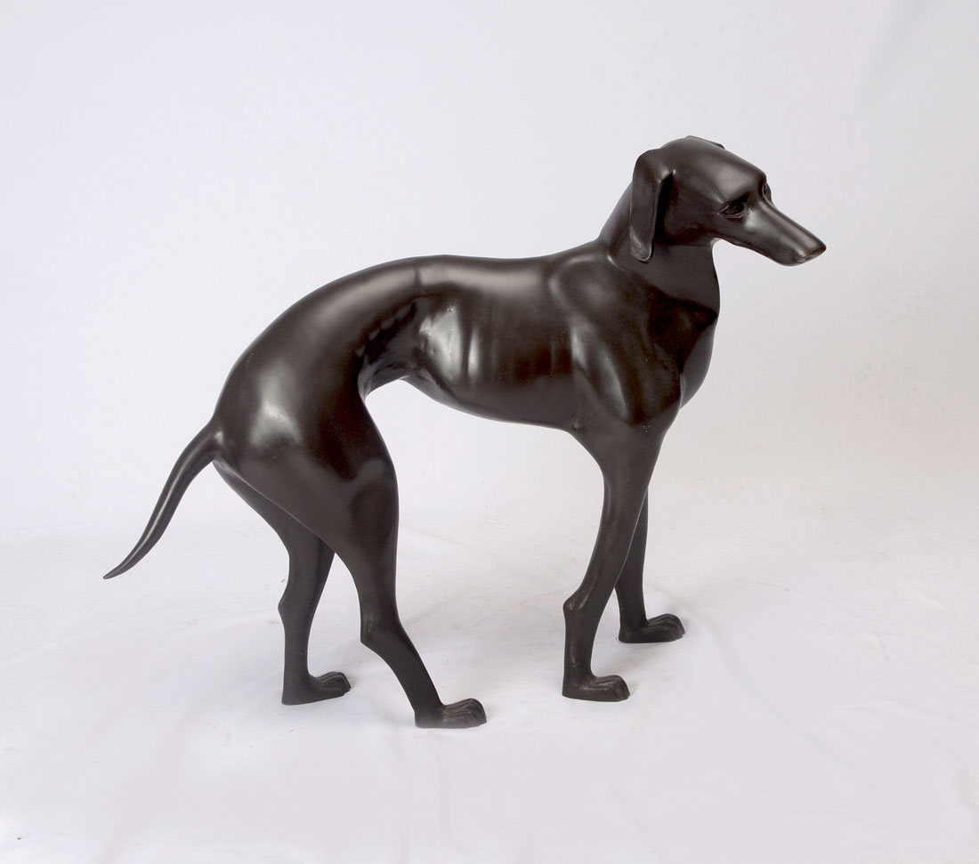 Appraisal: LARGE CONTEMPORARY CAST BRONZE WHIPPET Bronze '' in height x