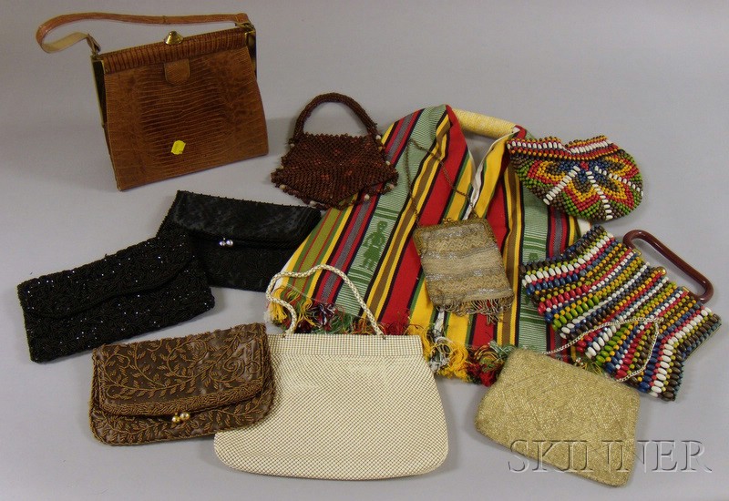 Appraisal: Group of Primarily Vintage Purses including a s alligator bag