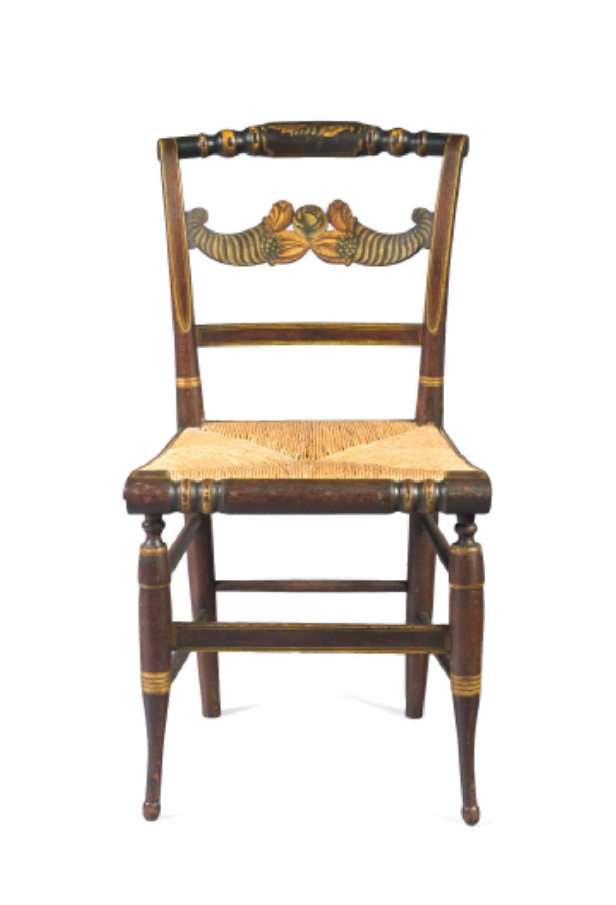 Appraisal: NEW ENGLAND PAINT-DECORATED SIDE CHAIR IN THE MANNER OF LAMBERT