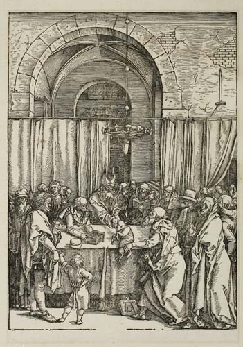 Appraisal: ALBRECHT D RER Joachim's Offering Rejected Woodcut circa x mm