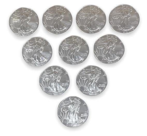 Appraisal: Silver Eagles BUPlease see photos