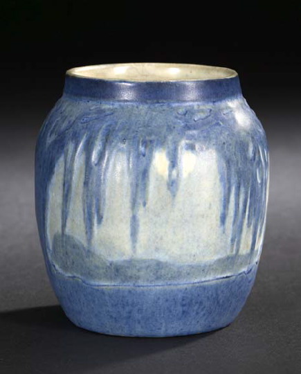 Appraisal: Newcomb College Pottery Vellum-Glazed Vase of small barrel form in