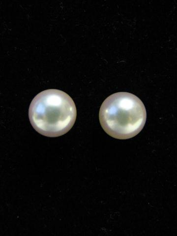 Appraisal: Pair of Mikimoto Pearl studs approx mm each on K