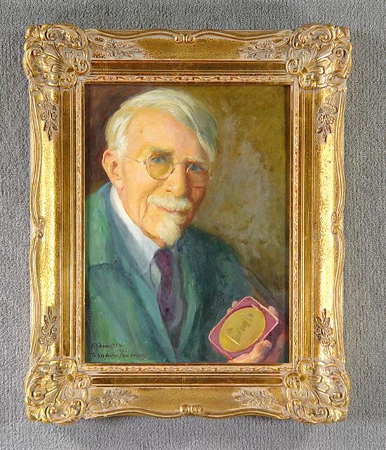 Appraisal: Cole Alphaeus P - Oil on board Self portrait Signed