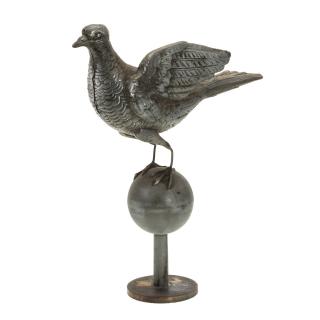 Appraisal: Antique American zinc dove weatherwane Antique American zinc dove weatherwane