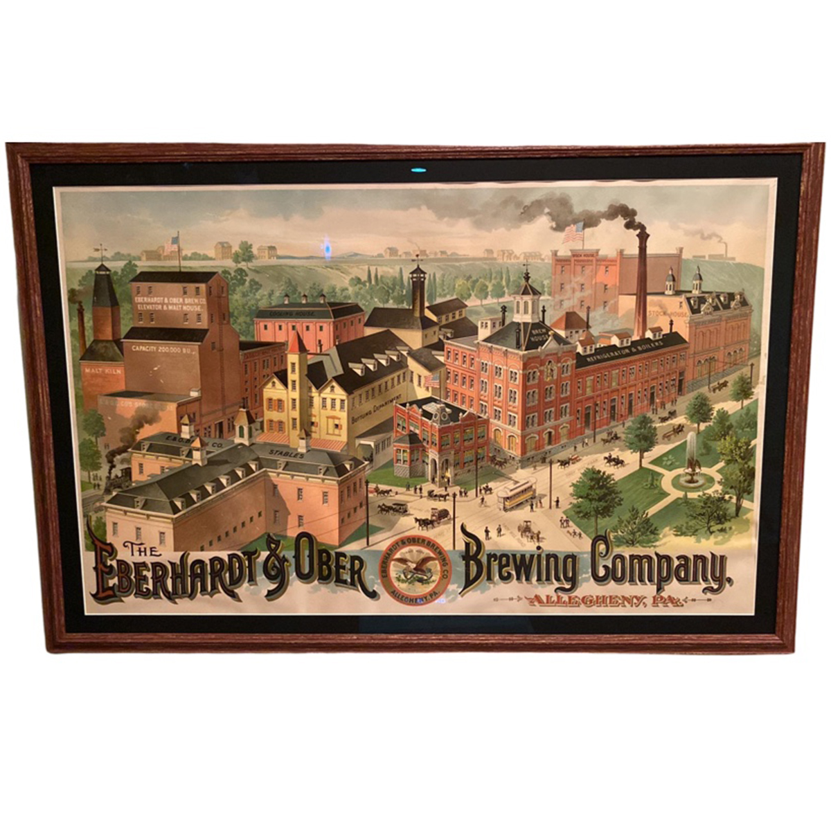 Appraisal: Eberhardt and Ober Factory Scene LithographReference n aBrewery Eberhardt and