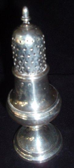 Appraisal: A George III sugar caster marks rubbed of baluster form