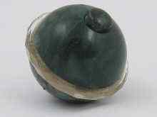 Appraisal: A malachite and rock crystal bell push approx cm diameter