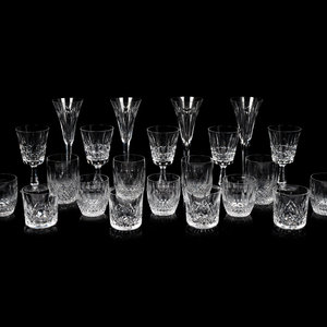 Appraisal: A Group of Waterford Cut Glass Stemware th Century comprising