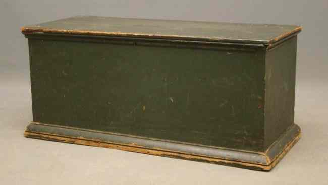 Appraisal: th c blanket box in old green paint '' W