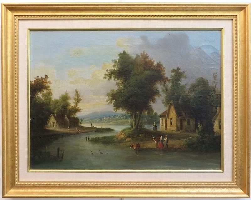 Appraisal: Oil On Board European Possbiuly Dutch Oil On Board European