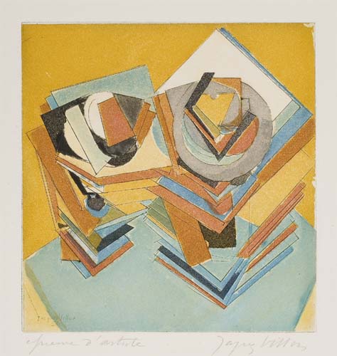 Appraisal: JACQUES VILLON L'Universe Color etching and aquatint Artist's proof aside